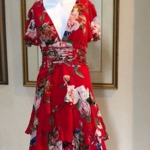 AFRM Red Floral maxi dress medium
